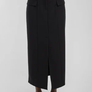 Jupe longue droite taille haute J-ZELIE NOIR
