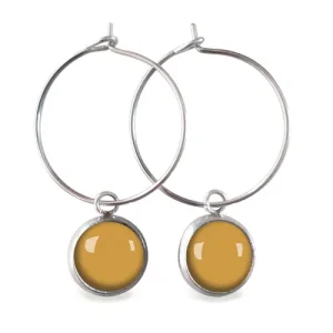 Créoles Flash Miel – Argent